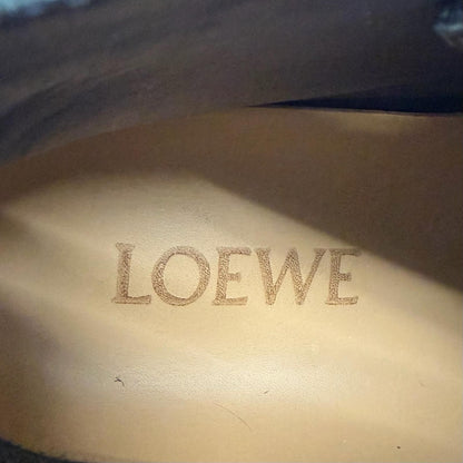 Loewe Mid Cut Combat Boots Leather Short Black — view 9