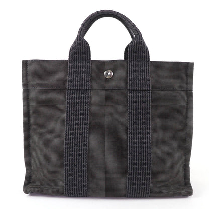 Hermes Her Line PM Key with Cadena Series Canvas Tote Gray