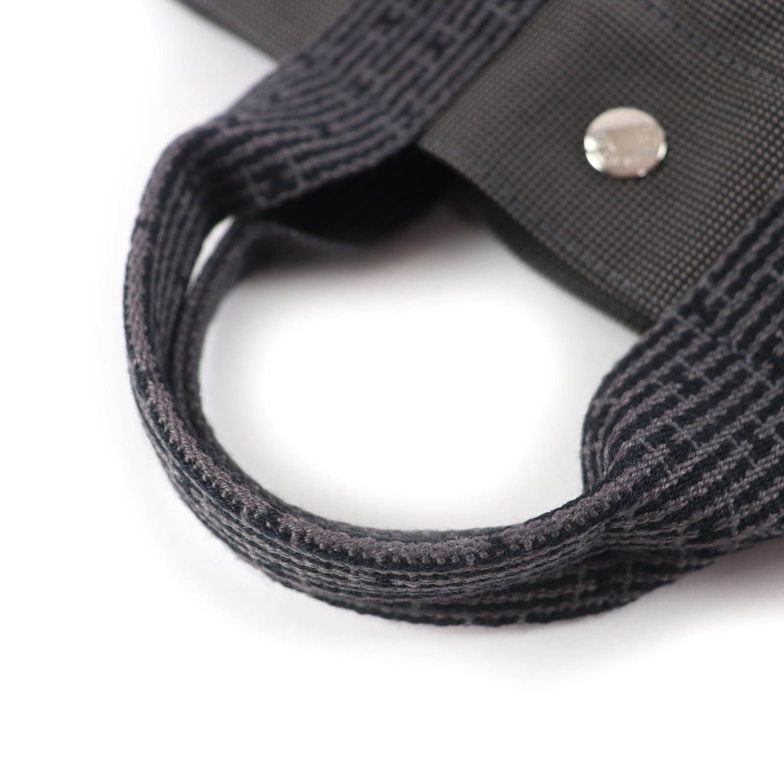 Hermes Her Line PM Key with Cadena Series Canvas Tote Gray — view 5