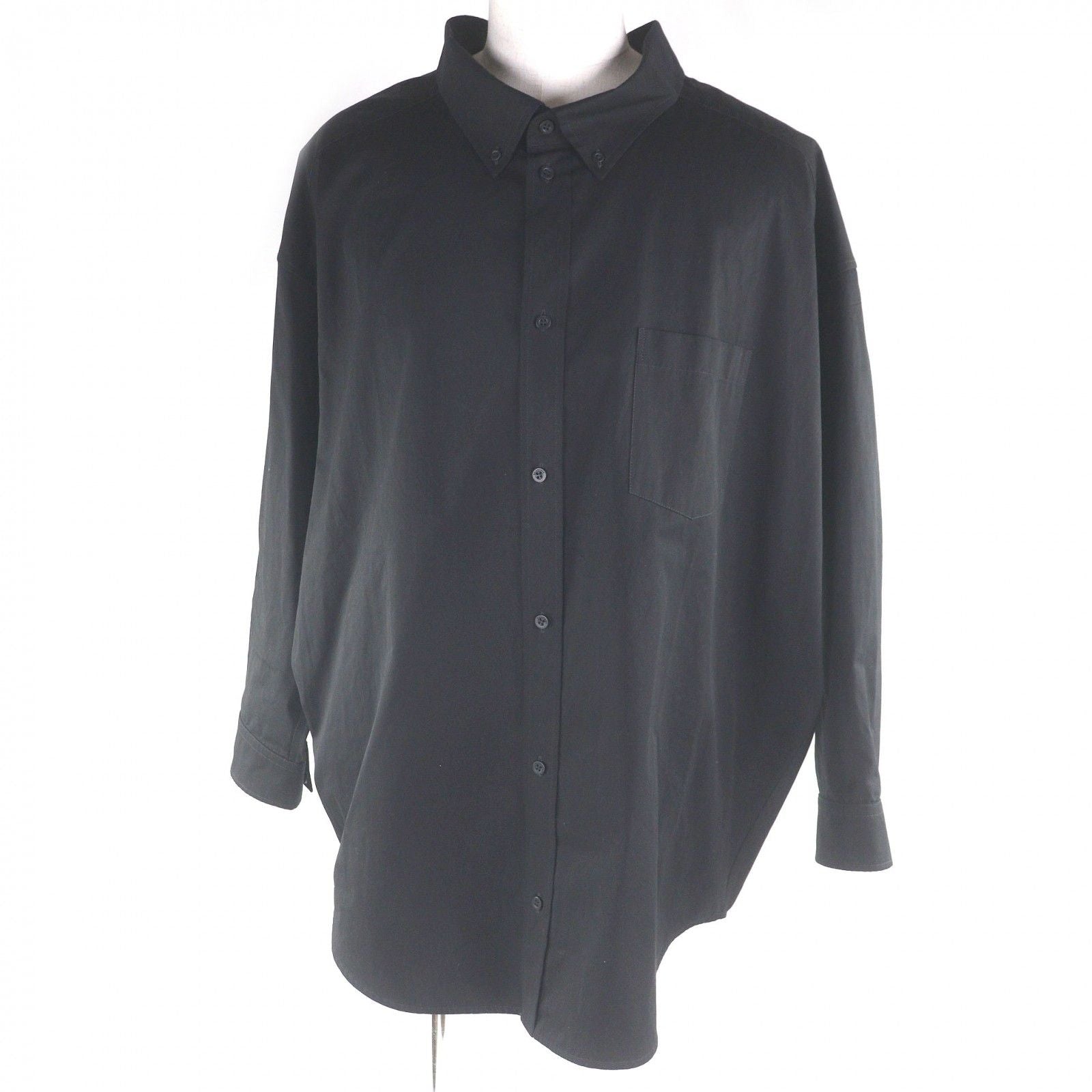 Balenciaga Cotton 100% Back Logo Oversized Button Down Jacket Long Sleeve Shirt