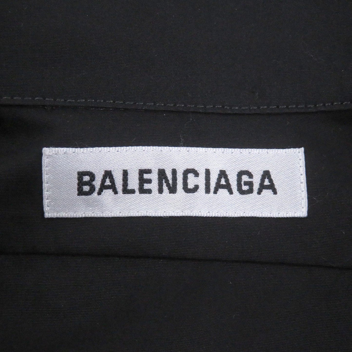 Balenciaga Cotton 100% Back Logo Oversized Button Down Jacket Long Sleeve Shirt — view 7