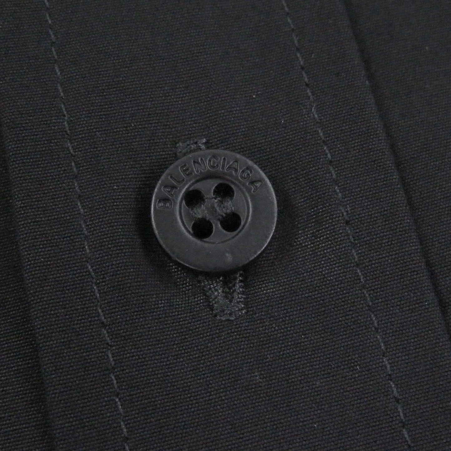 Balenciaga Cotton 100% Back Logo Oversized Button Down Jacket Long Sleeve Shirt — view 6