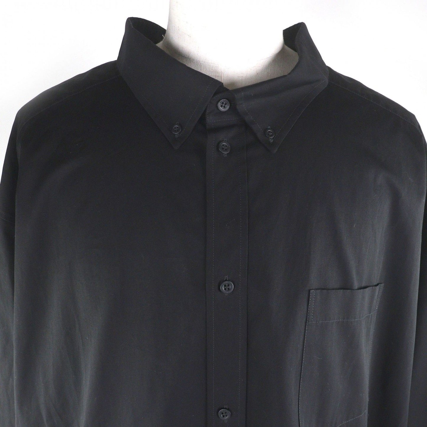 Balenciaga Cotton 100% Back Logo Oversized Button Down Jacket Long Sleeve Shirt — view 2