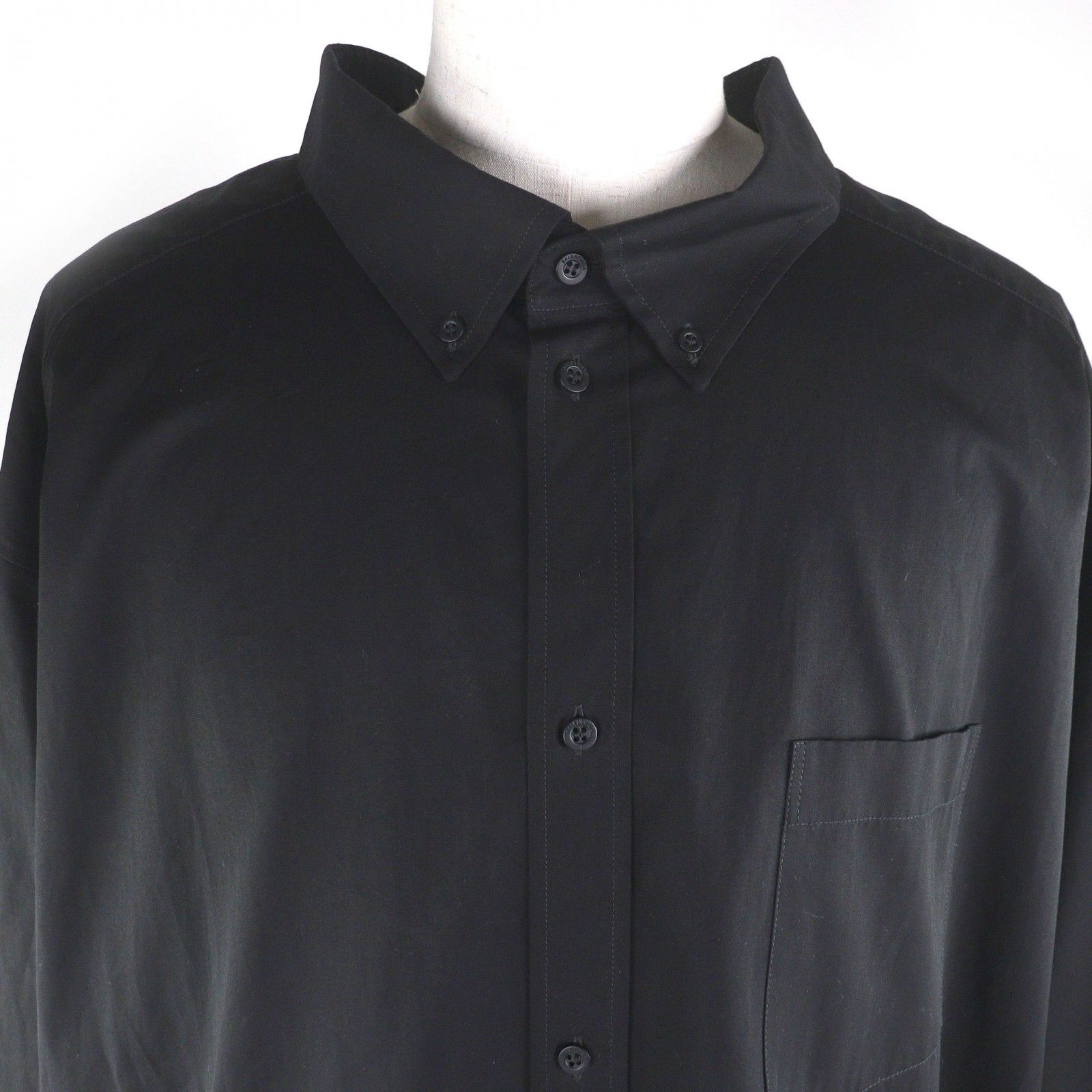 Balenciaga Cotton 100% Back Logo Oversized Button Down Jacket Long Sleeve Shirt — view 2