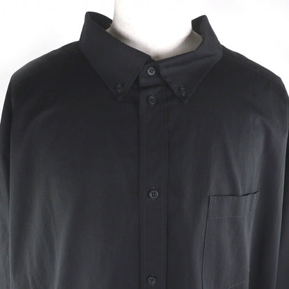 Balenciaga Cotton 100% Back Logo Oversized Button Down Jacket Long Sleeve Shirt — view 2