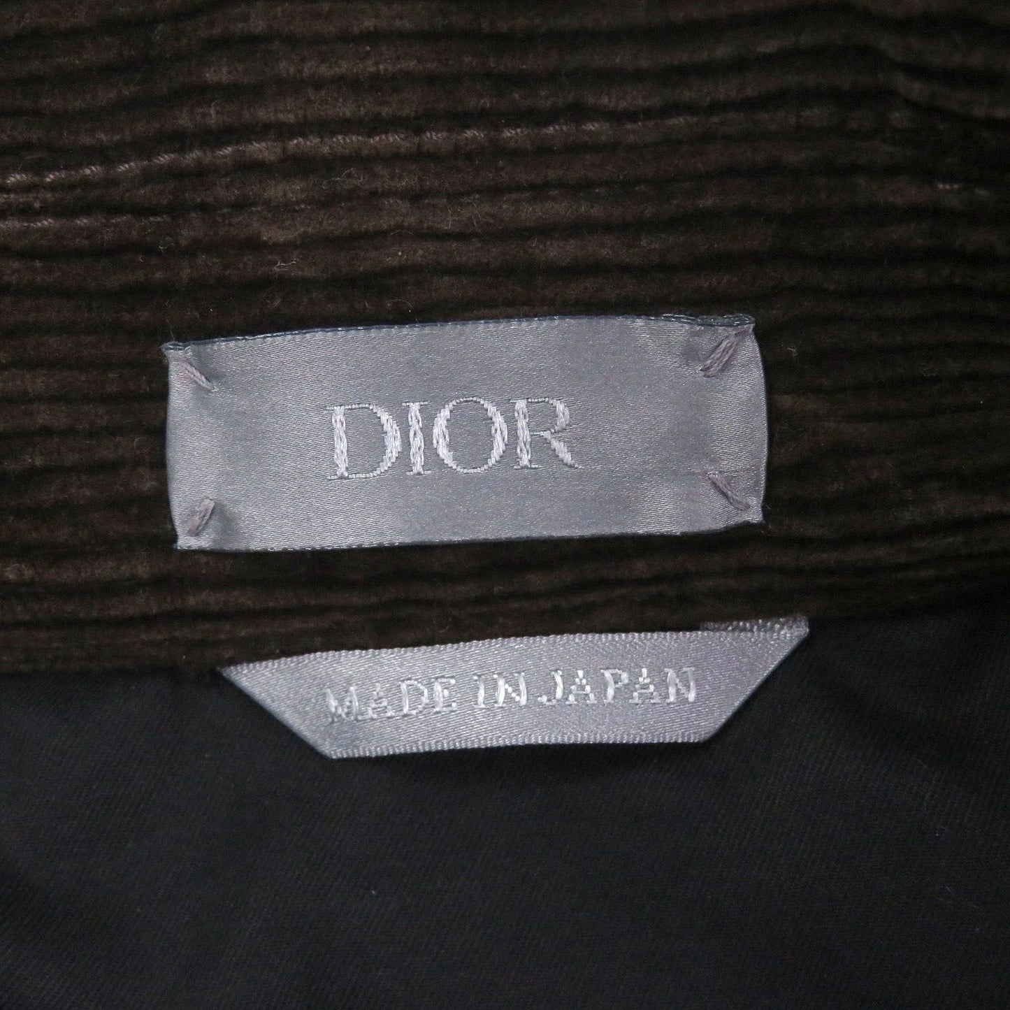 Dior Homme Plaid Collar Corduroy Coveralls Jacket Gray 44 — view 7