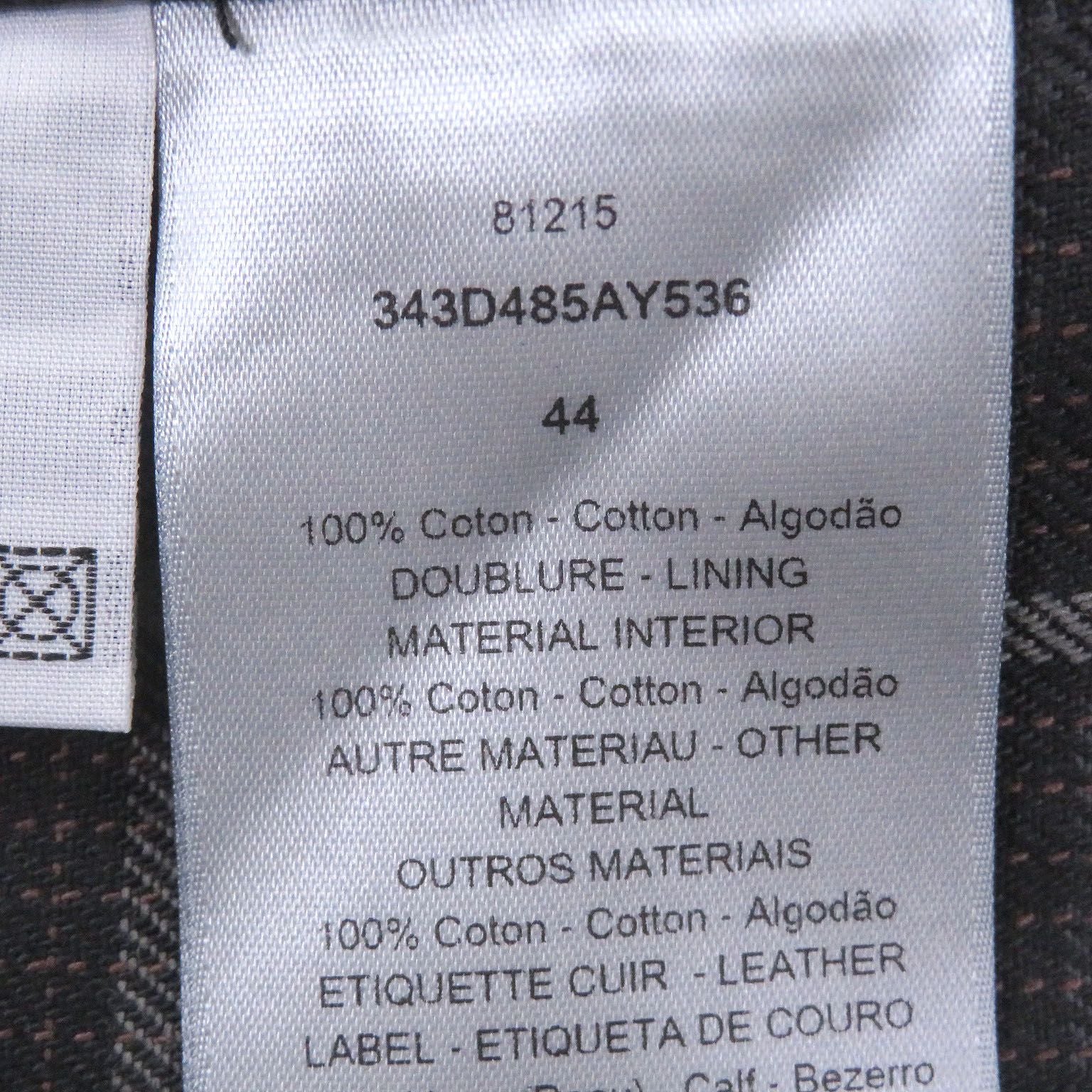 Dior Homme Plaid Collar Corduroy Coveralls Jacket Gray 44 — view 8