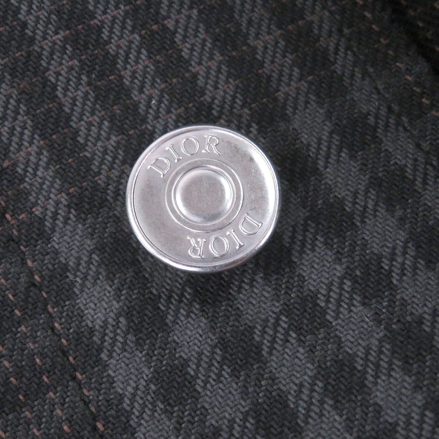 Dior Homme Plaid Collar Corduroy Coveralls Jacket Gray 44 — view 5