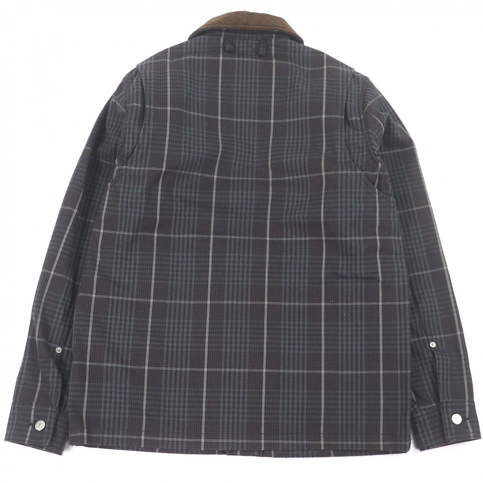 Dior Homme Plaid Collar Corduroy Coveralls Jacket Gray 44 — view 4