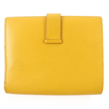 Hermes Bearn Compact Veau Epsom Joan Ambre Silver Wallet Bifold — view 2