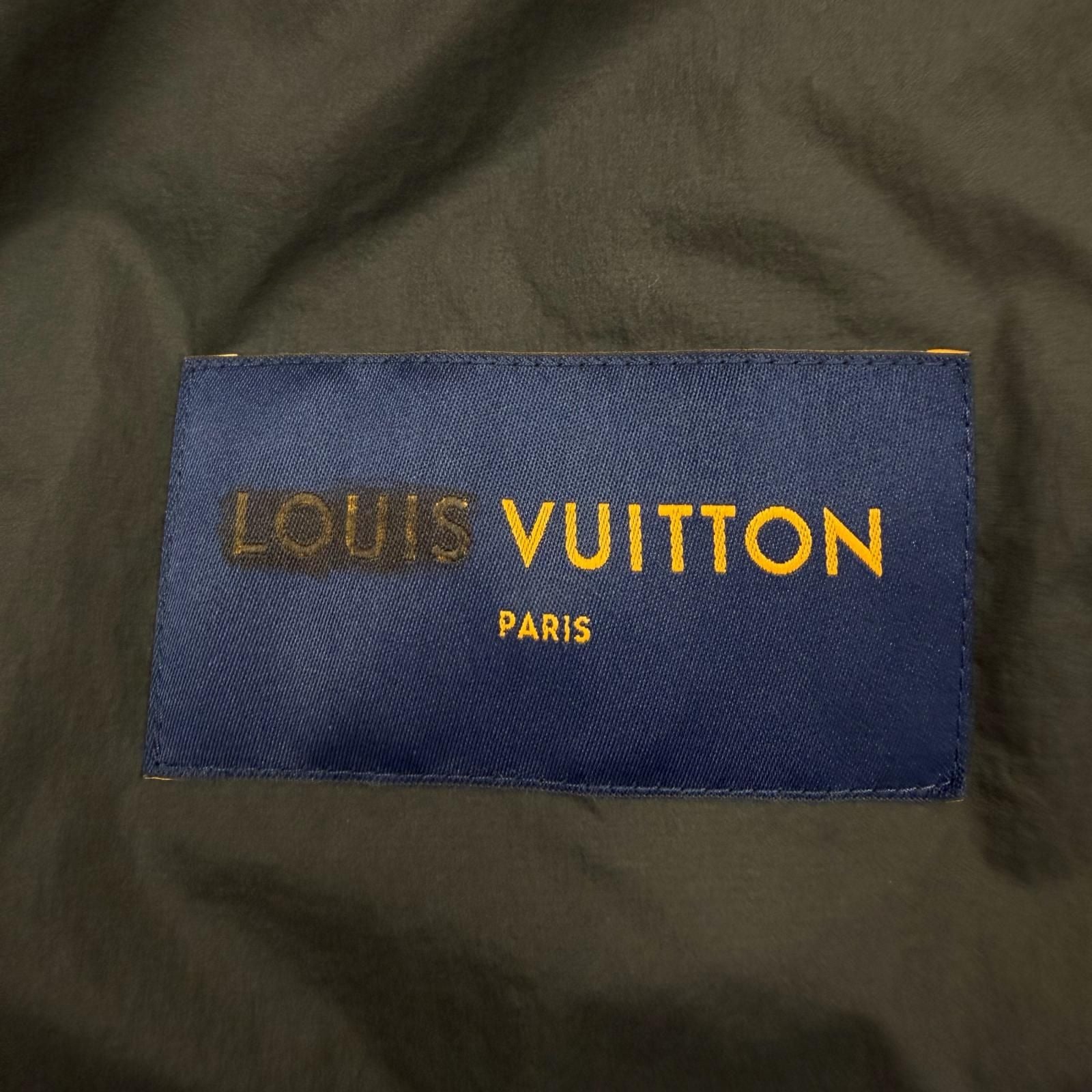 Louis Vuitton Monogram Flower Quilted Double Zip Up Jacket Gray Black 50 — view 9