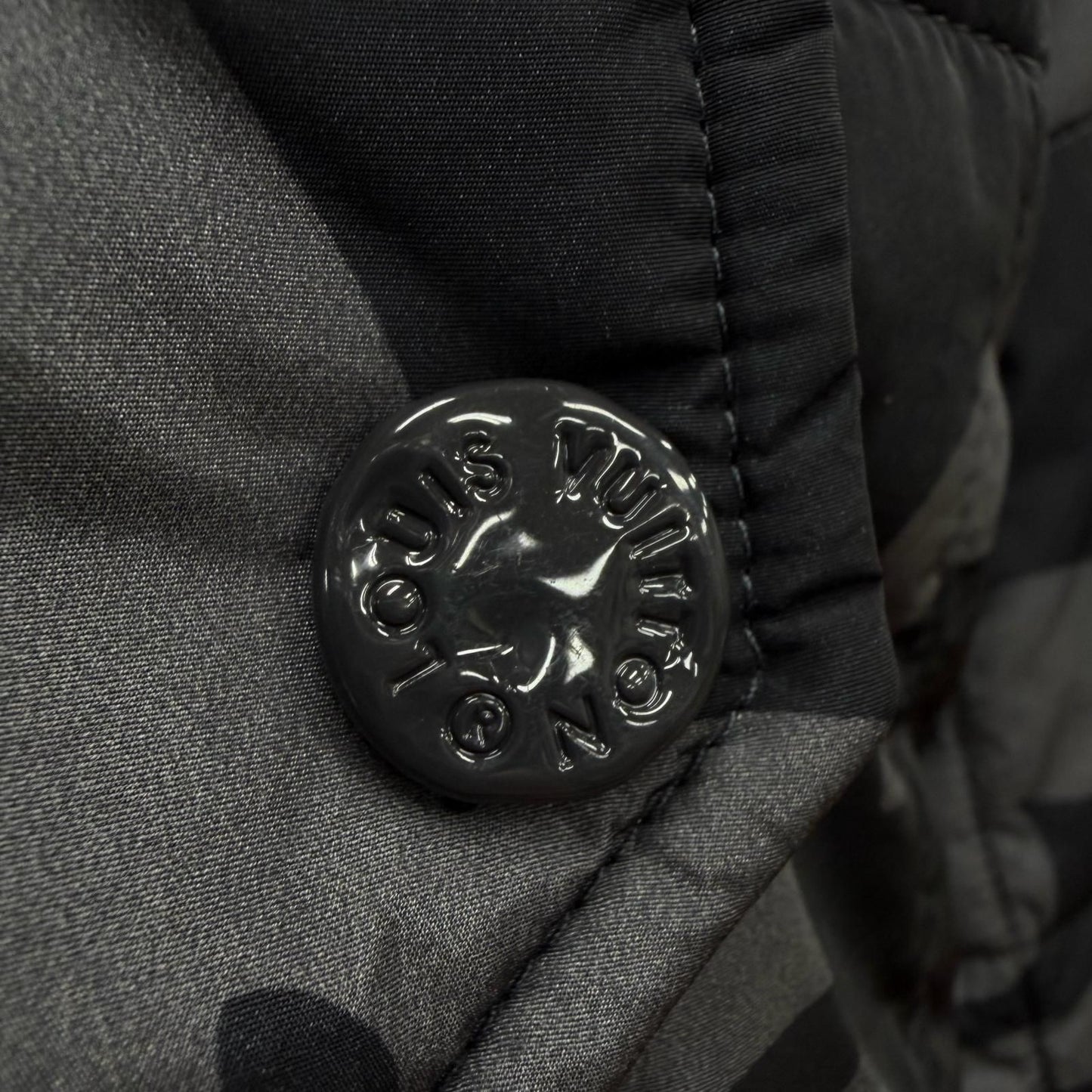Louis Vuitton Monogram Flower Quilted Double Zip Up Jacket Gray Black 50 — view 6