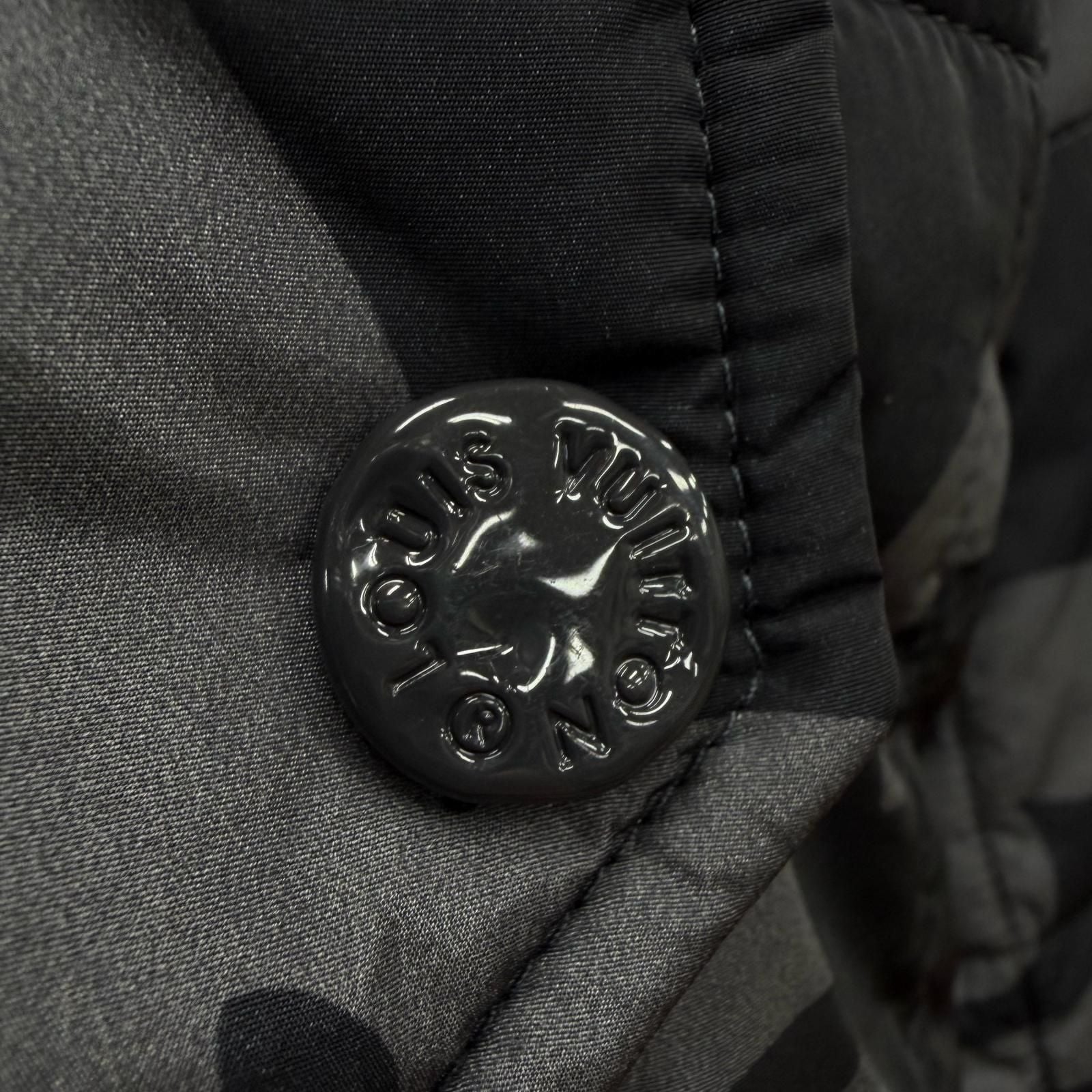 Louis Vuitton Monogram Flower Quilted Double Zip Up Jacket Gray Black 50 — view 6