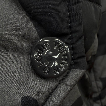 Louis Vuitton Monogram Flower Quilted Double Zip Up Jacket Gray Black 50 — view 6