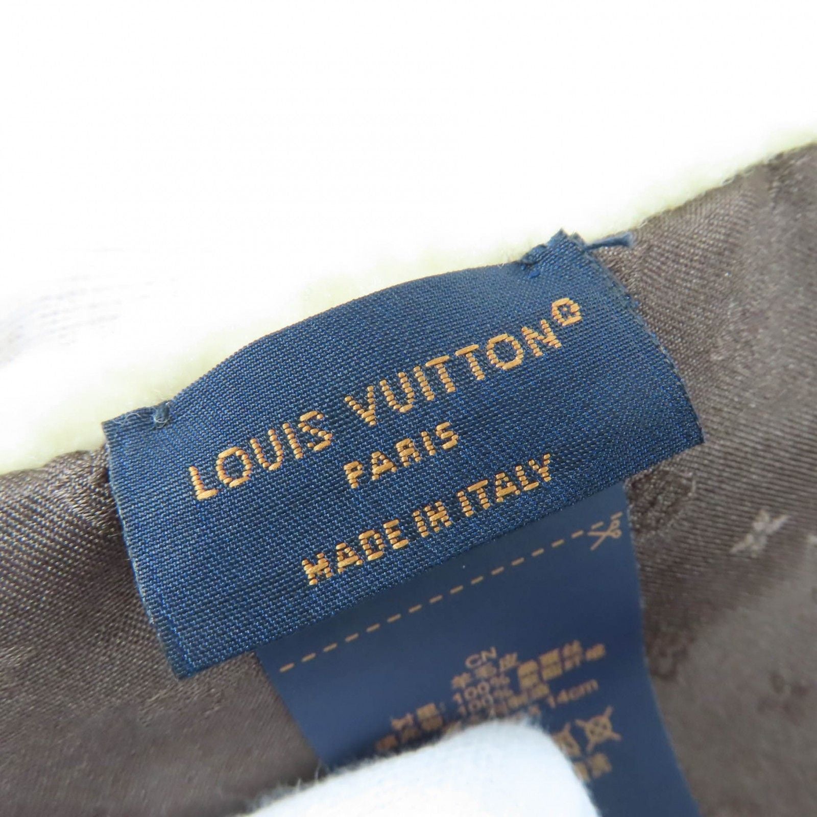 Louis Vuitton LV Logo Shearling Fur Tippet Shawl Scarf Ivory — view 7