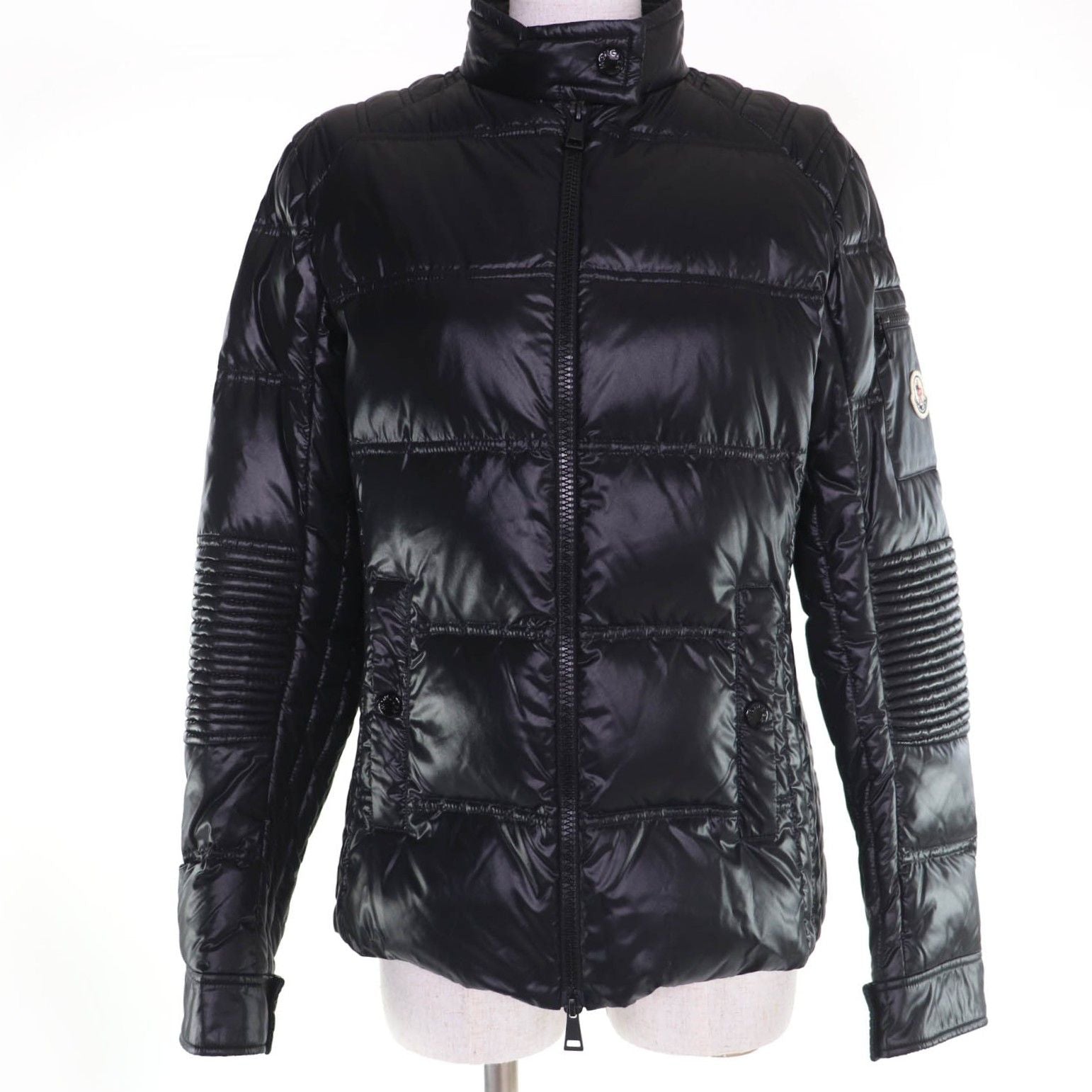 Moncler Sangatte Logo Patch Zip Up Jacket Black 3