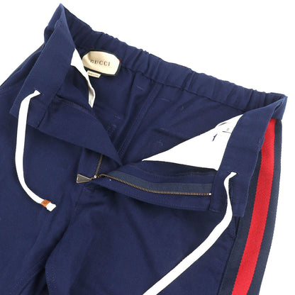 Gucci Cotton 100% Logo Patch Track Pants Navy Red 44 — view 5