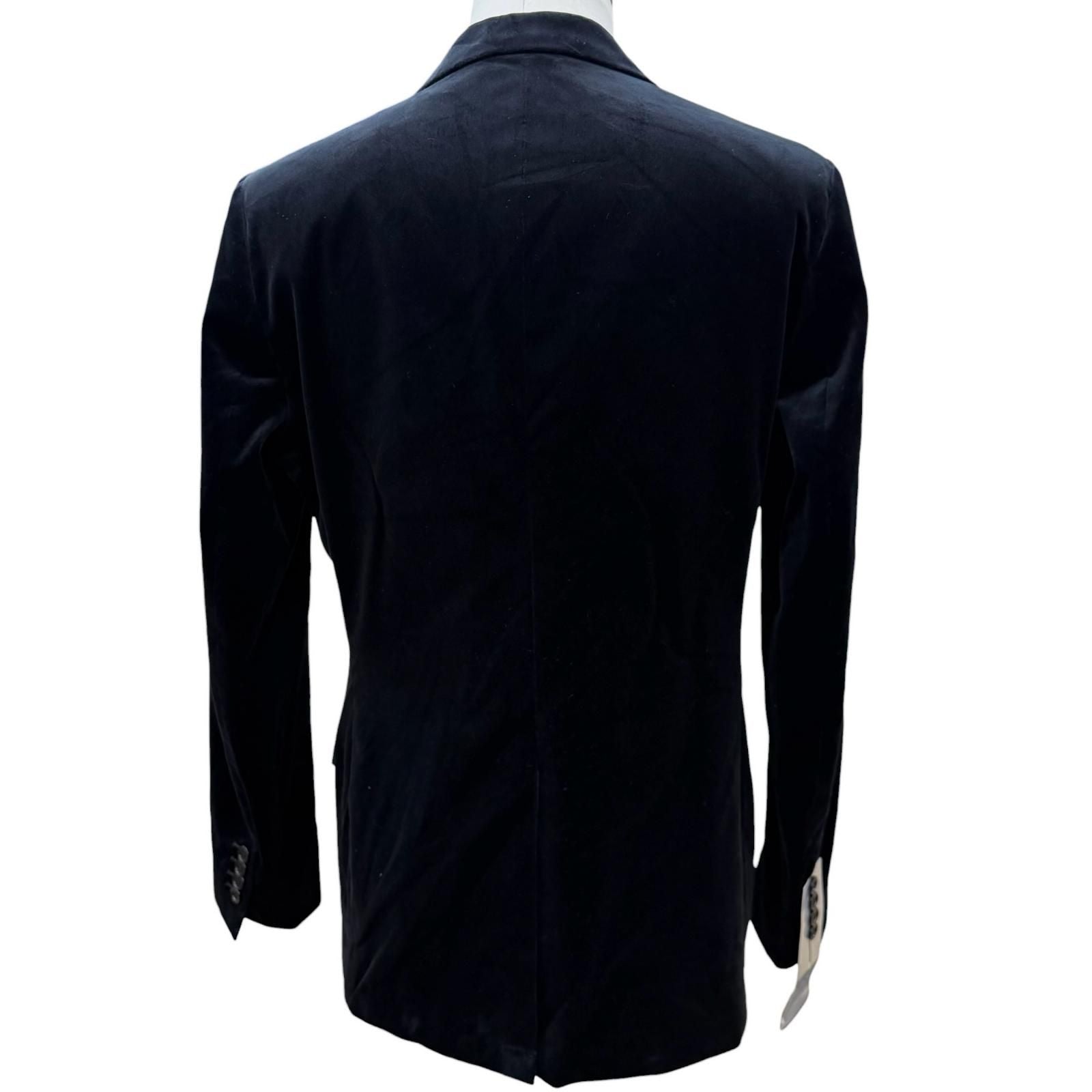 Dior Homme Velour Logo Button Single Jacket Tailored Black 48 — view 4