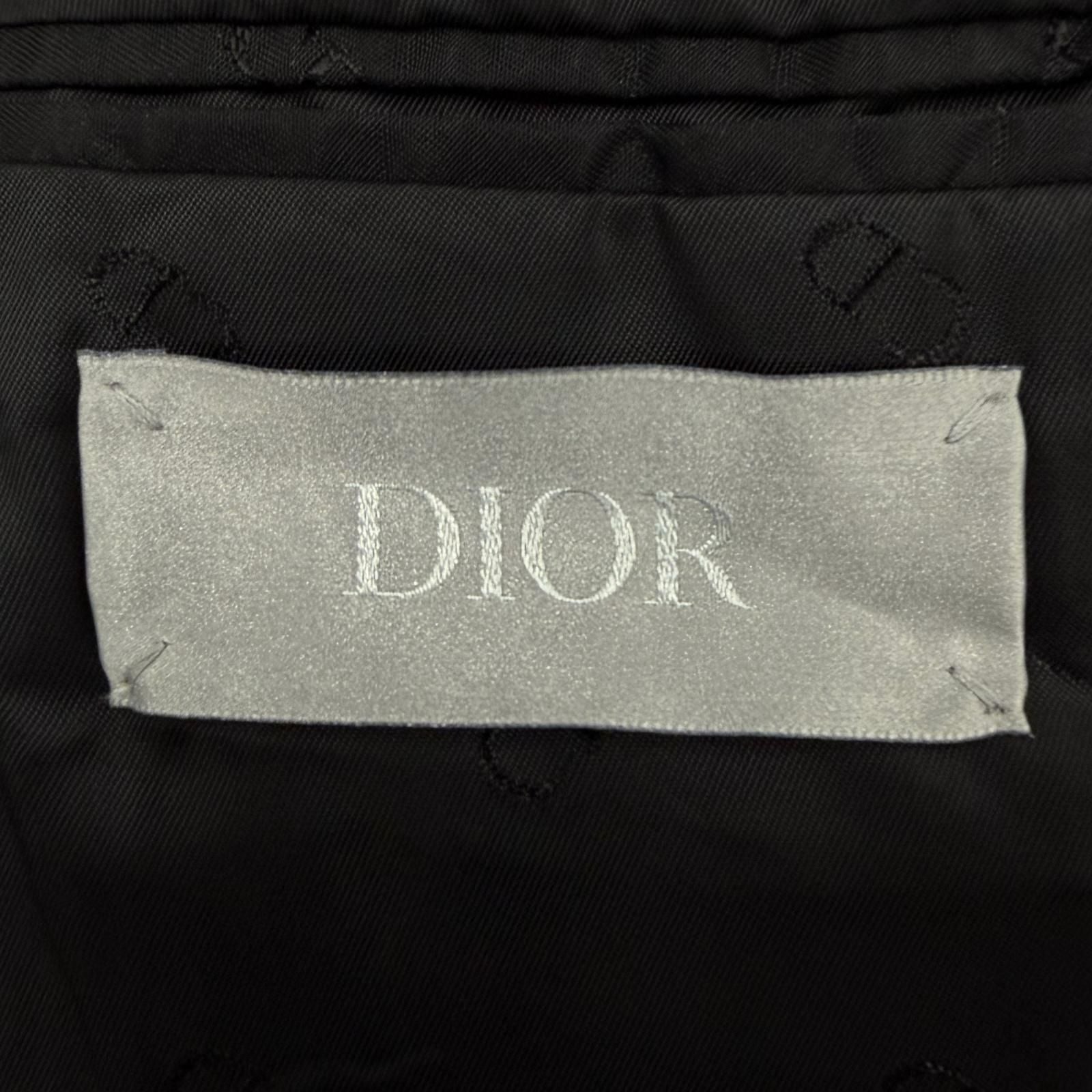 Dior Homme Velour Logo Button Single Jacket Tailored Black 48 — view 7
