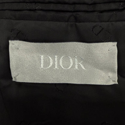 Dior Homme Velour Logo Button Single Jacket Tailored Black 48 — view 7