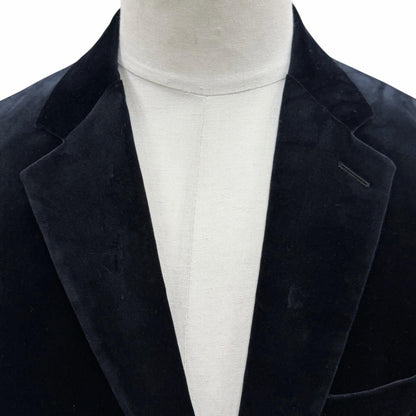 Dior Homme Velour Logo Button Single Jacket Tailored Black 48 — view 2