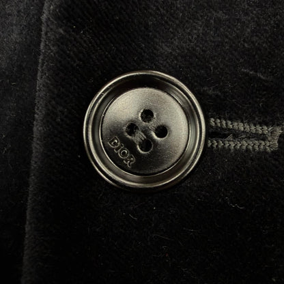 Dior Homme Velour Logo Button Single Jacket Tailored Black 48 — view 6