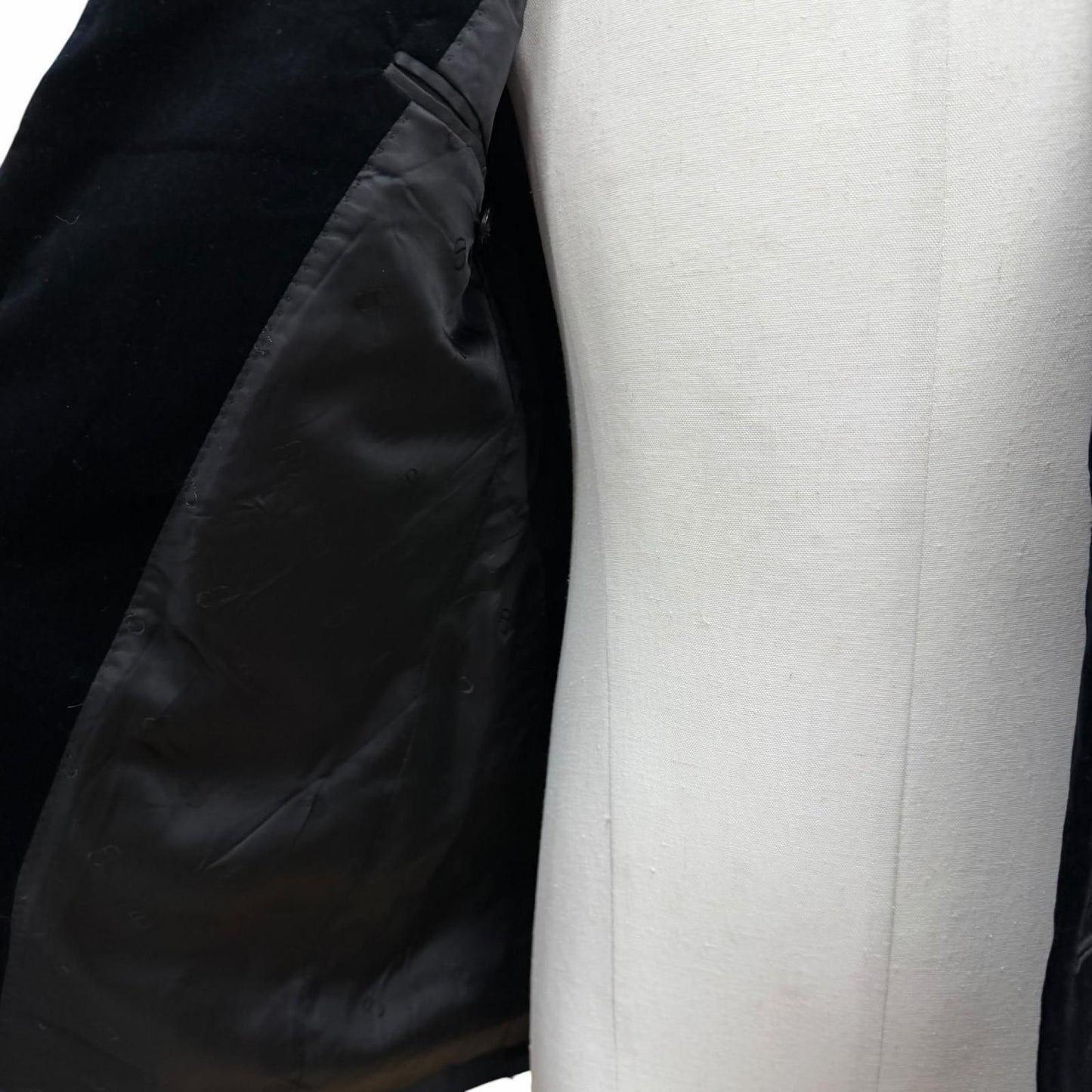 Dior Homme Velour Logo Button Single Jacket Tailored Black 48 — view 5