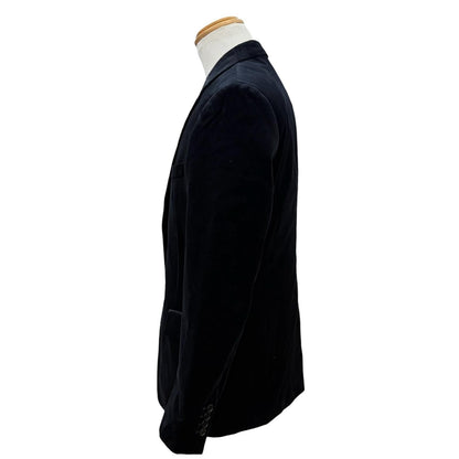 Dior Homme Velour Logo Button Single Jacket Tailored Black 48 — view 3