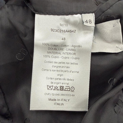 Dior Homme Velour Logo Button Single Jacket Tailored Black 48 — view 8