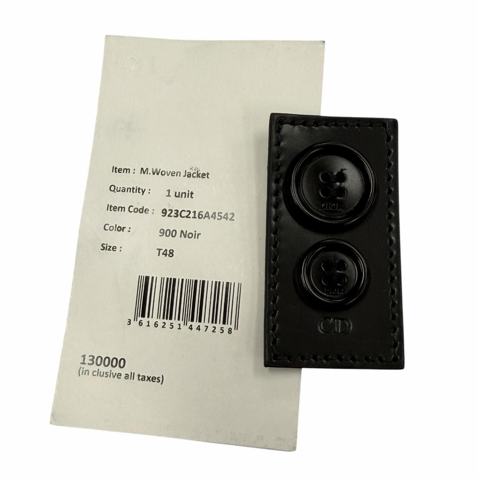 Dior Homme Velour Logo Button Single Jacket Tailored Black 48 — view 9