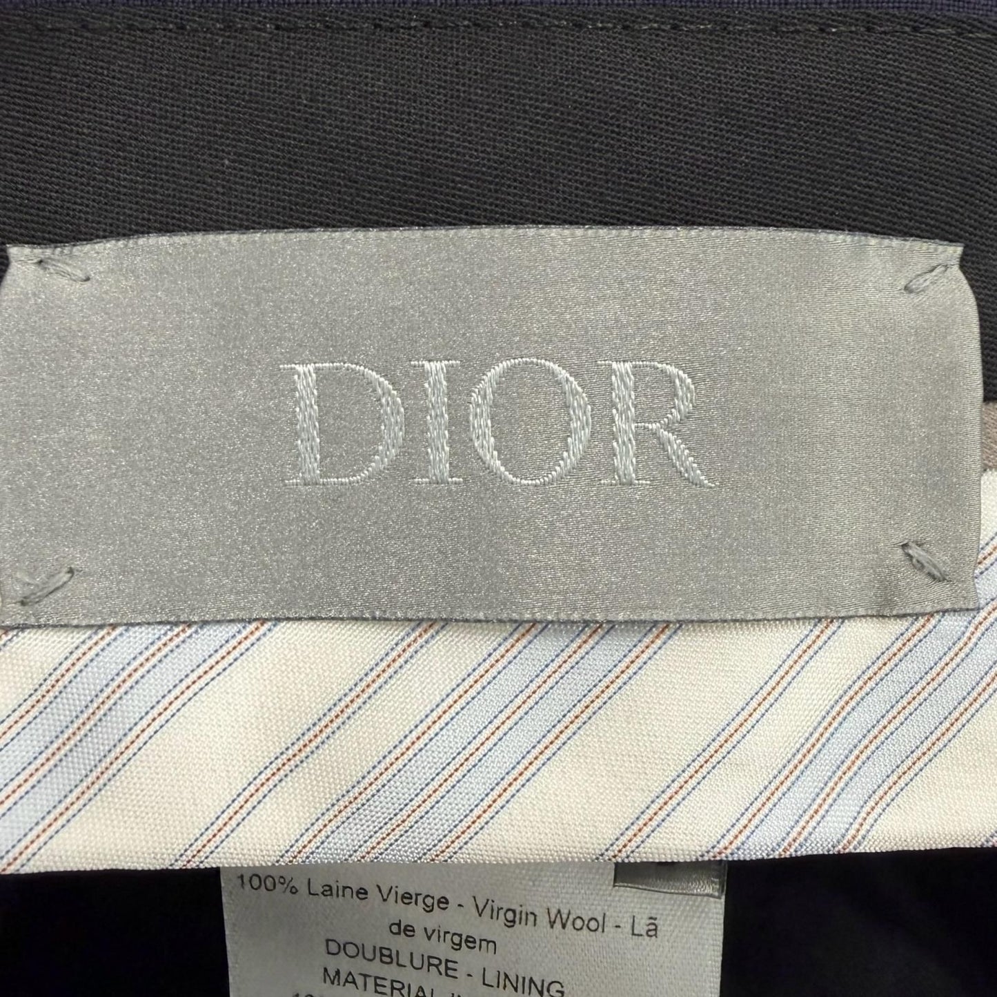 Dior Homme Wool Pleated Pants Trousers Navy 46 — view 6