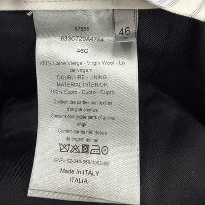 Dior Homme Wool Pleated Pants Trousers Navy 46 — view 7