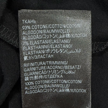 Balenciaga Cotton Stretch Long Sleeve Top Long T-Shirt Black — view 8
