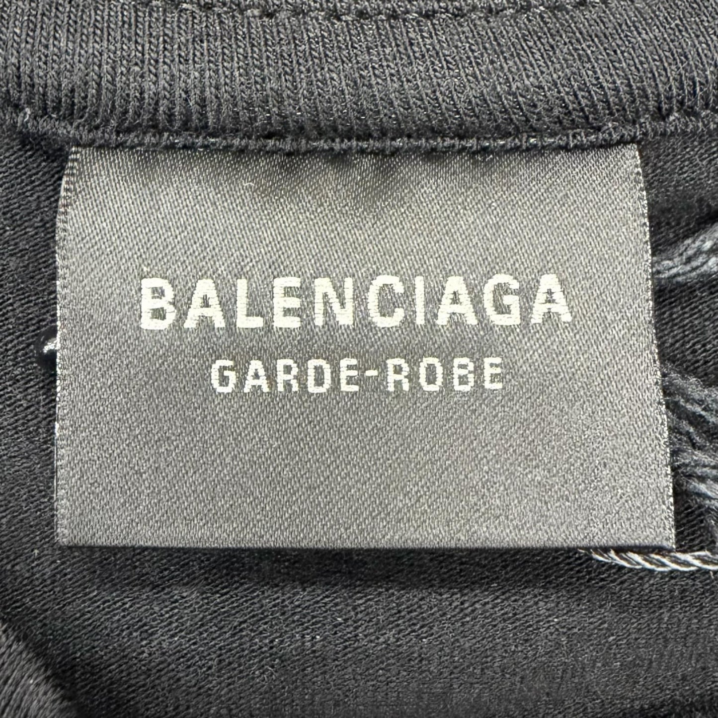 Balenciaga Cotton Stretch Long Sleeve Top Long T-Shirt Black — view 5