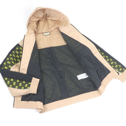 Gucci GG Jersey Zip Hoodie Custom Jacket Beige Navy — view 3