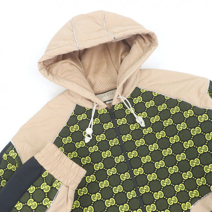 Gucci GG Jersey Zip Hoodie Custom Jacket Beige Navy — view 2
