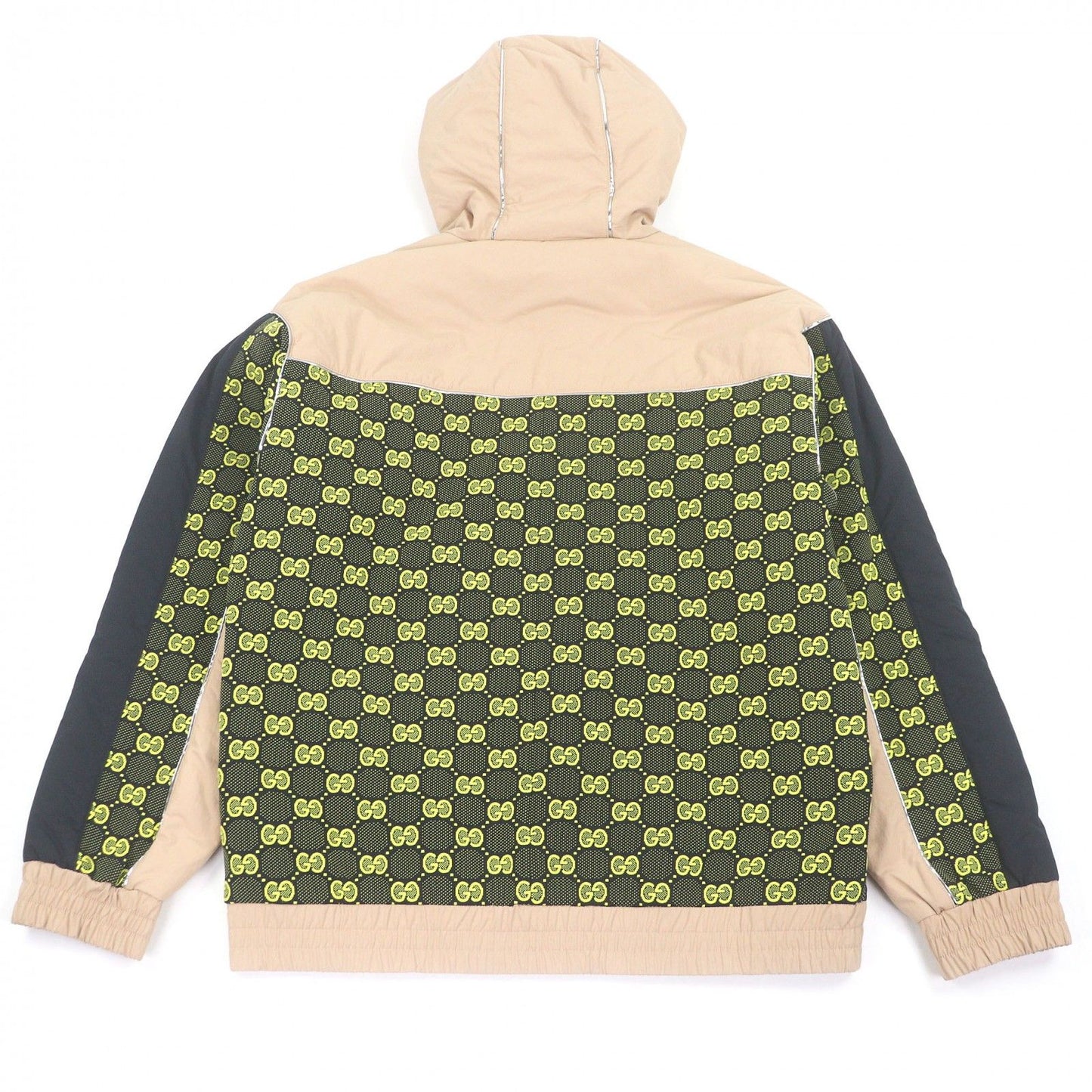Gucci GG Jersey Zip Hoodie Custom Jacket Beige Navy — view 4