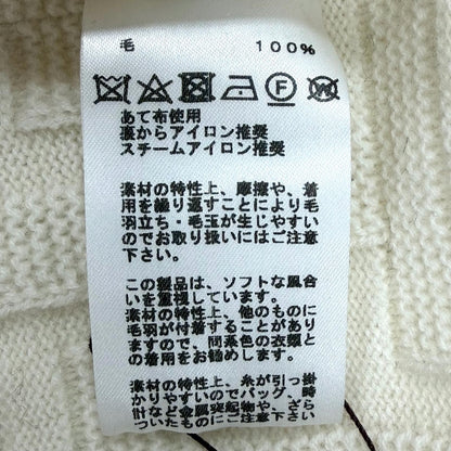 Hermes Ash Virgin Wool 100% Crew Neck Knit Sweater Off White 36 — view 8