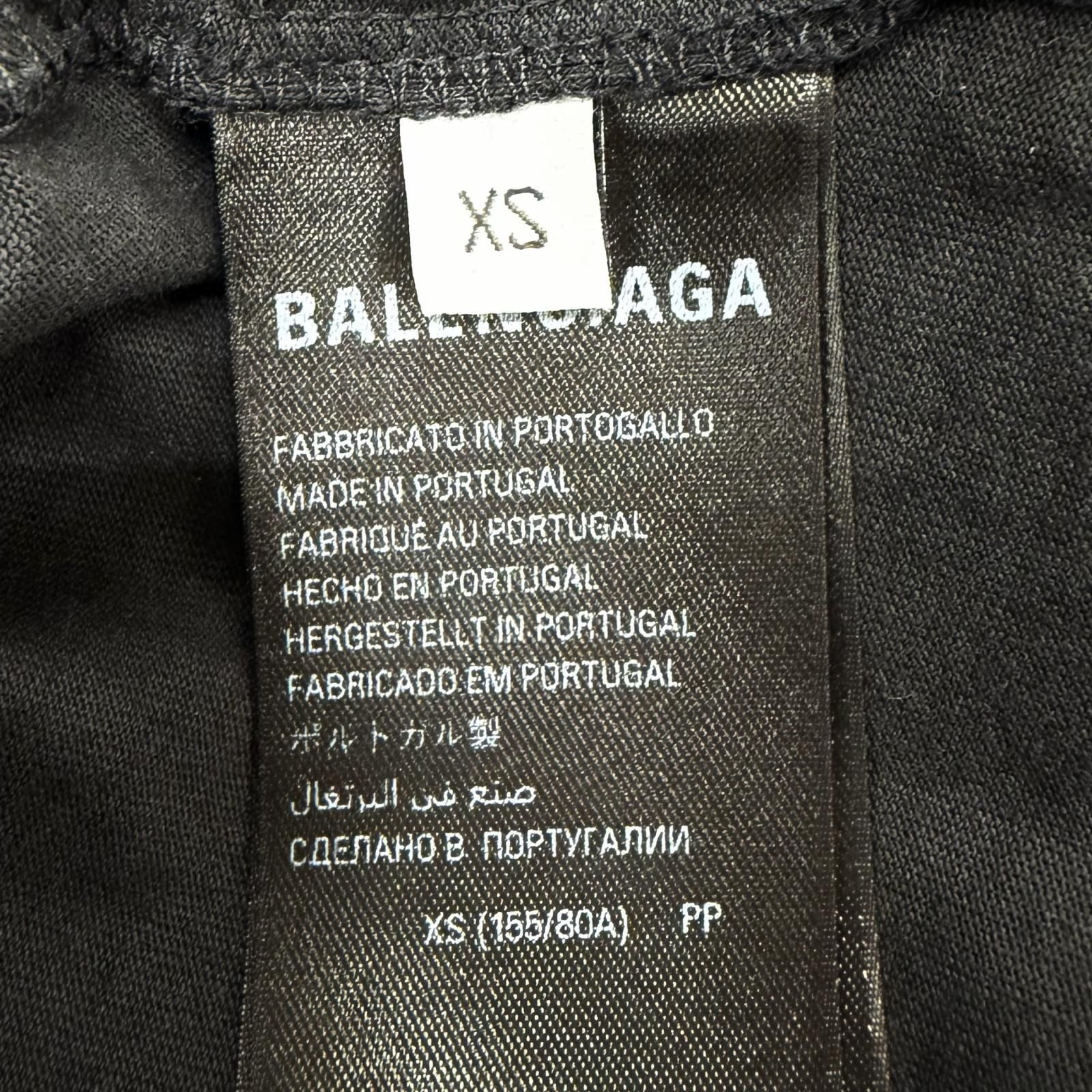 Balenciaga Cotton 100% Emo Team Logo Boxy Destroyed Short Sleeve T-Shirt Black — view 7
