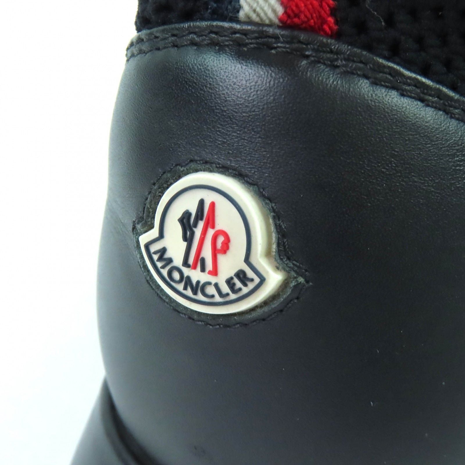 Moncler Emilia Trainers Logo Patch Mesh Sporty Sneakers Lightweight Black — view 8