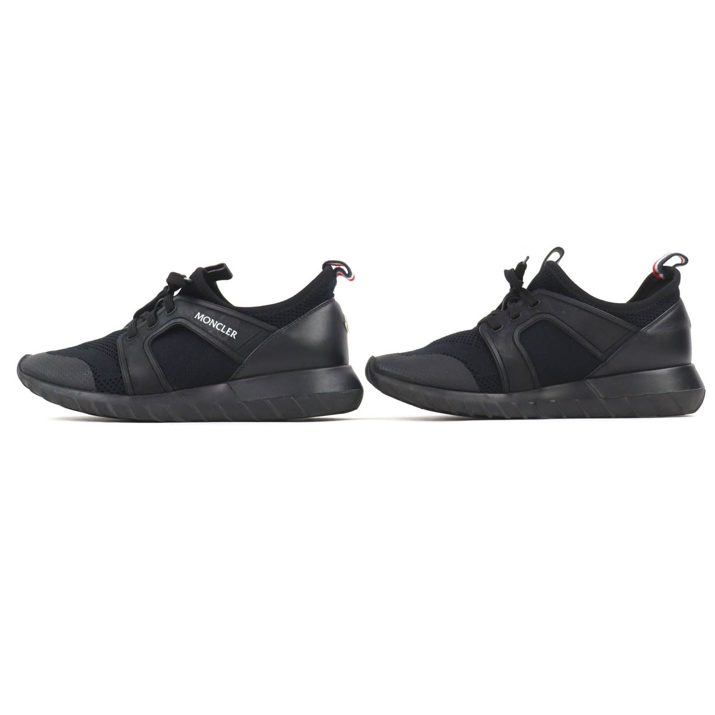 Moncler Emilia Trainers Logo Patch Mesh Sporty Sneakers Lightweight Black — view 2