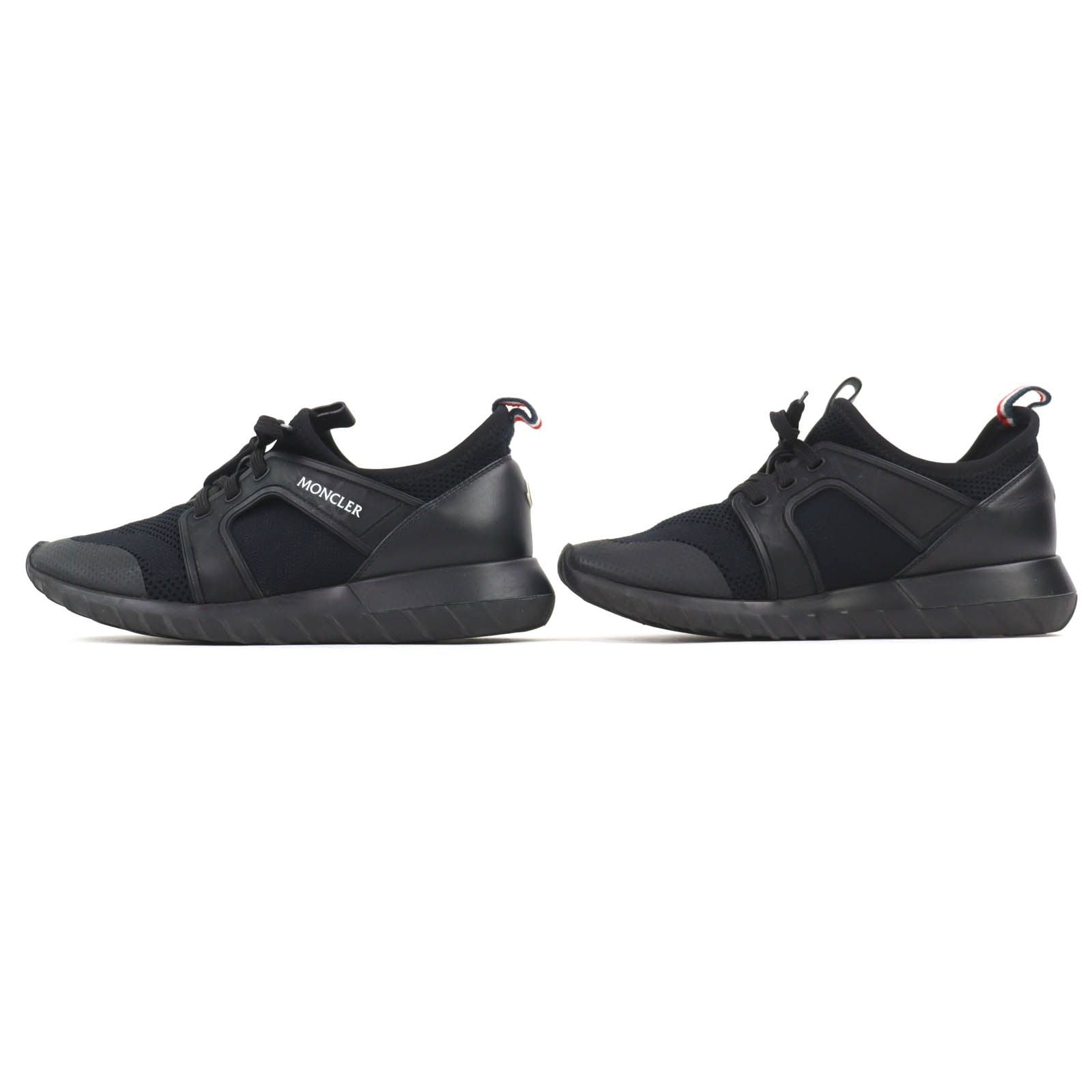Moncler Emilia Trainers Logo Patch Mesh Sporty Sneakers Lightweight Black — view 2