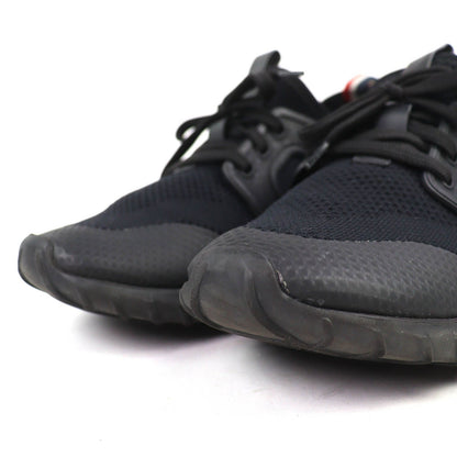Moncler Emilia Trainers Logo Patch Mesh Sporty Sneakers Lightweight Black — view 4