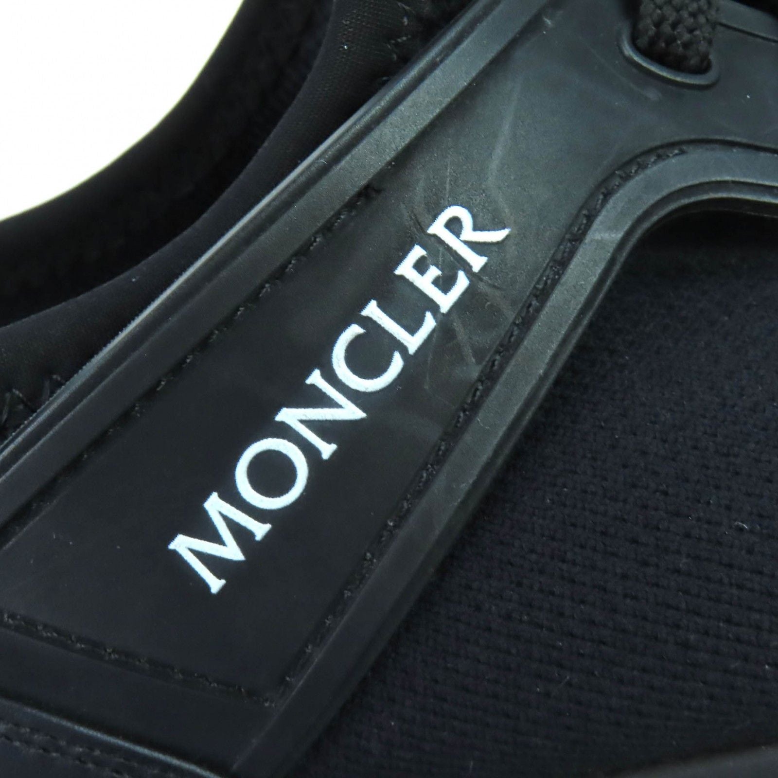 Moncler Emilia Trainers Logo Patch Mesh Sporty Sneakers Lightweight Black — view 9