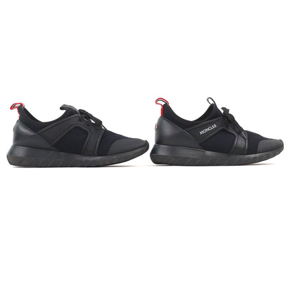 Moncler Emilia Trainers Logo Patch Mesh Sporty Sneakers Lightweight Black — view 3