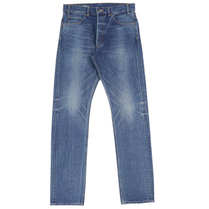 Celine Cotton 100% Washed Button Fly Denim Pants Indigo Blue 31