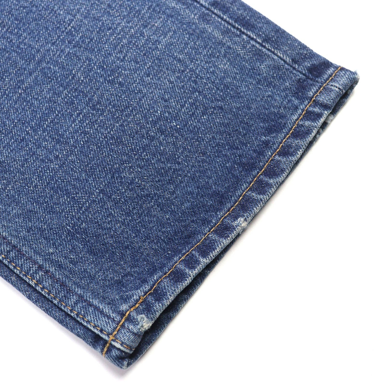 Celine Cotton 100% Washed Button Fly Denim Pants Indigo Blue 31 — view 6