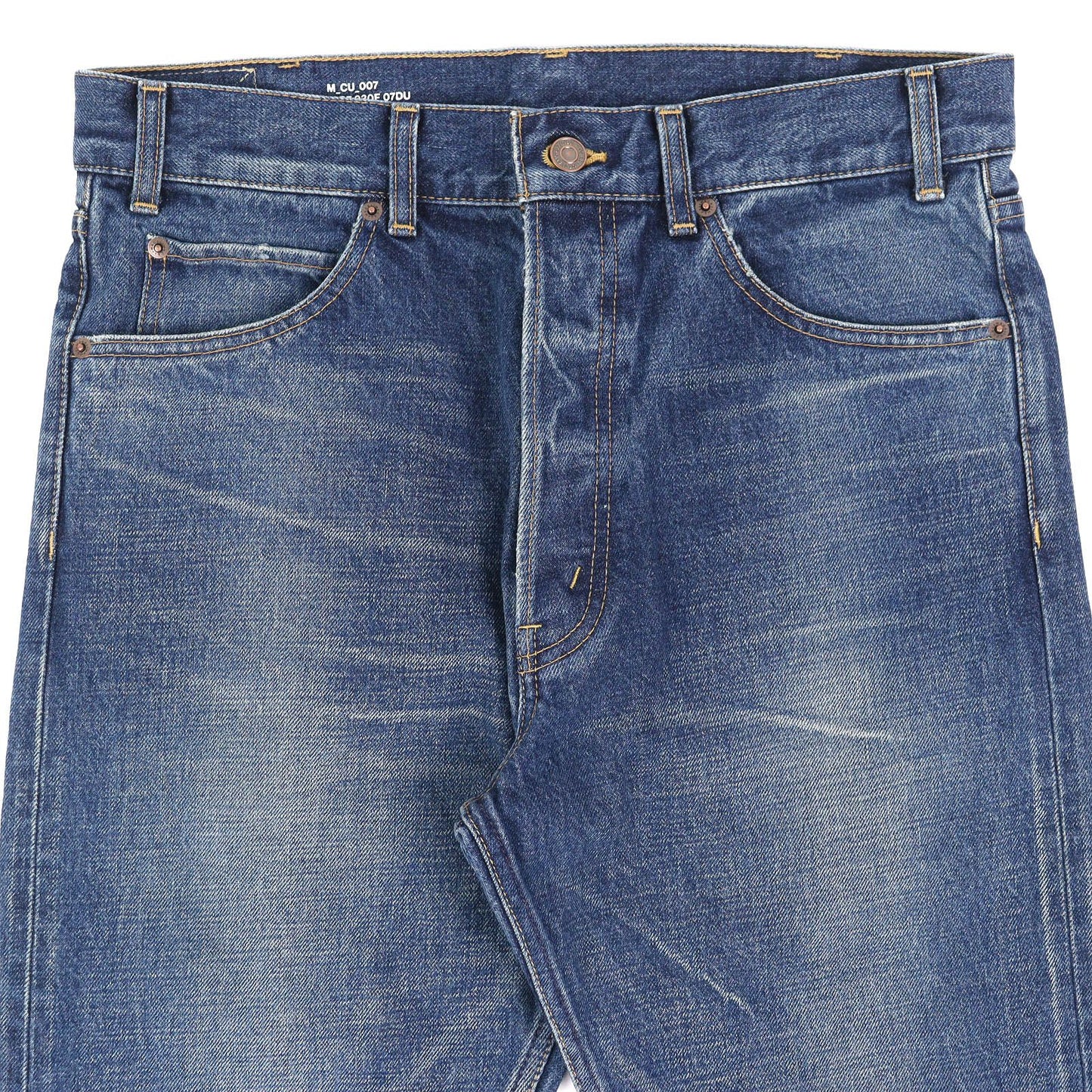 Celine Cotton 100% Washed Button Fly Denim Pants Indigo Blue 31 — view 3