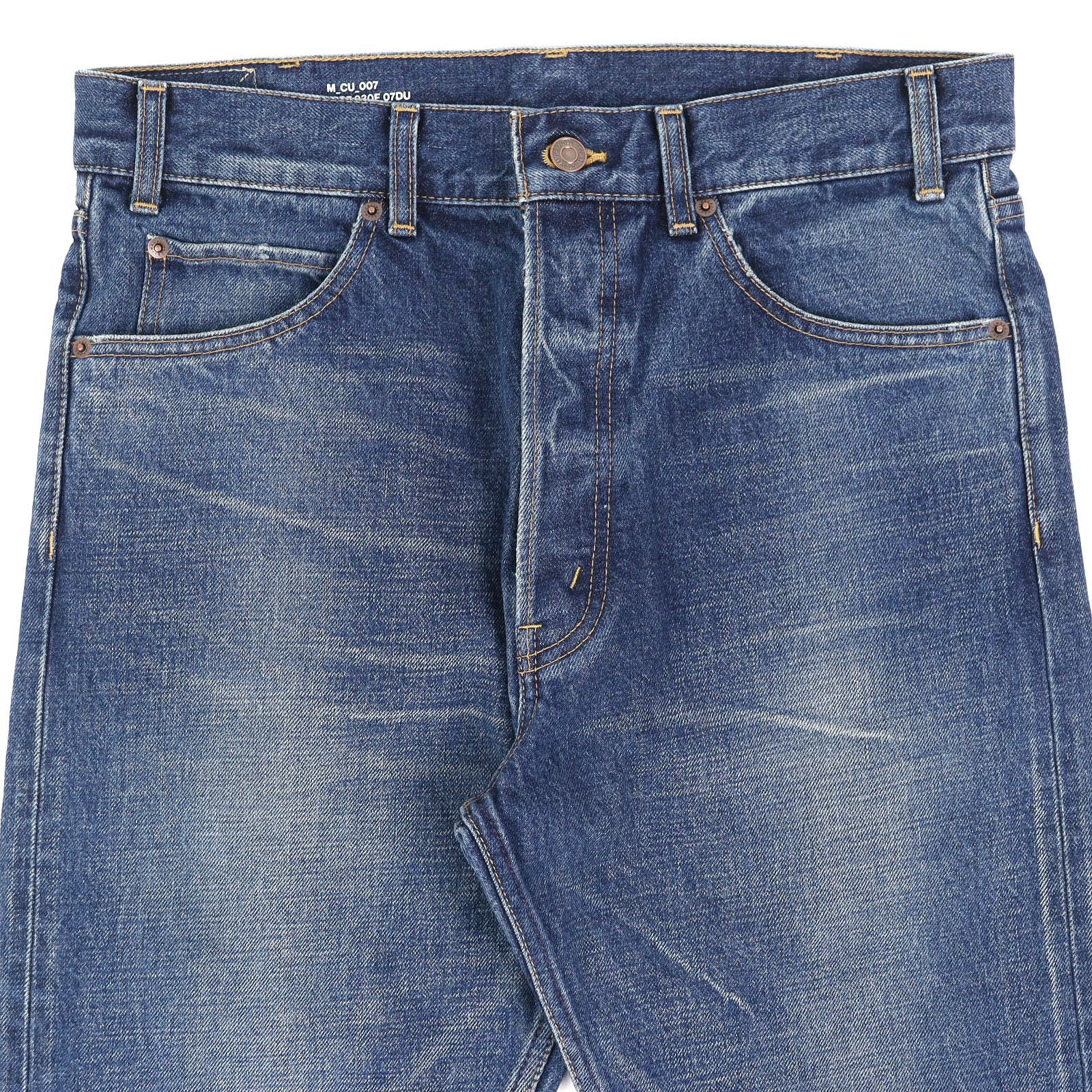Celine Cotton 100% Washed Button Fly Denim Pants Indigo Blue 31 — view 3