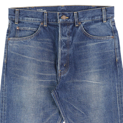 Celine Cotton 100% Washed Button Fly Denim Pants Indigo Blue 31 — view 3